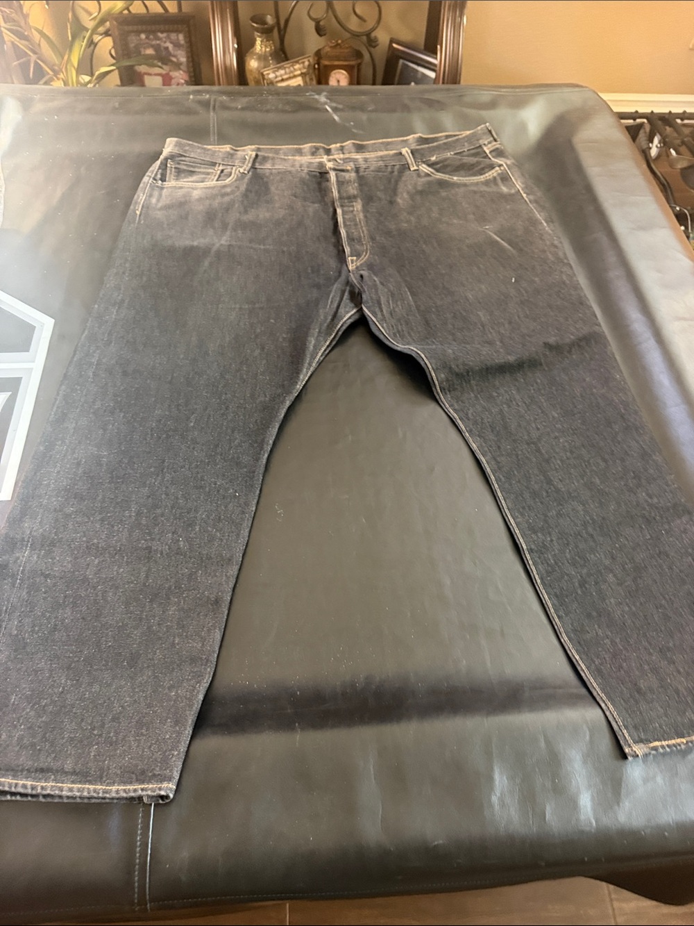 Levi's 501 50x32 Black Straight-Leg Men's Jeans